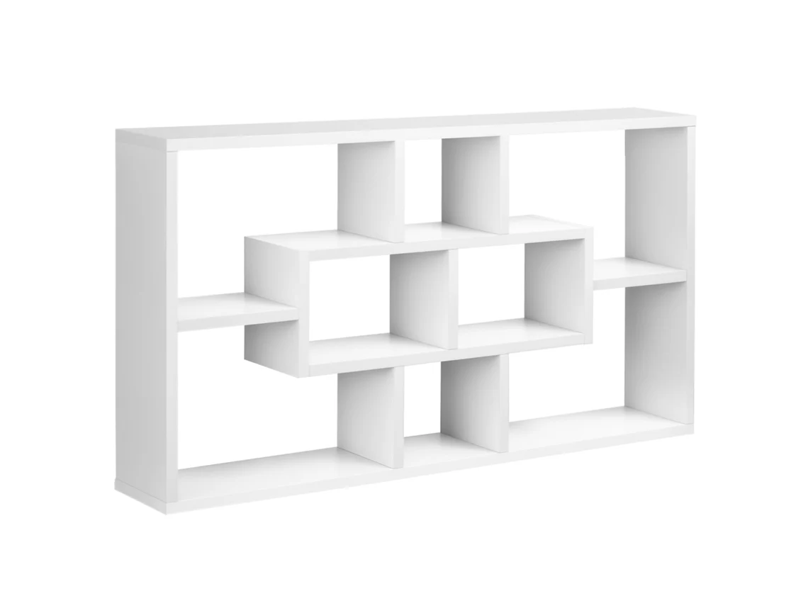 Estante de Parede com 8 Cubos Flutuantes 85x14,5x47,5cm Branco S/MARCA