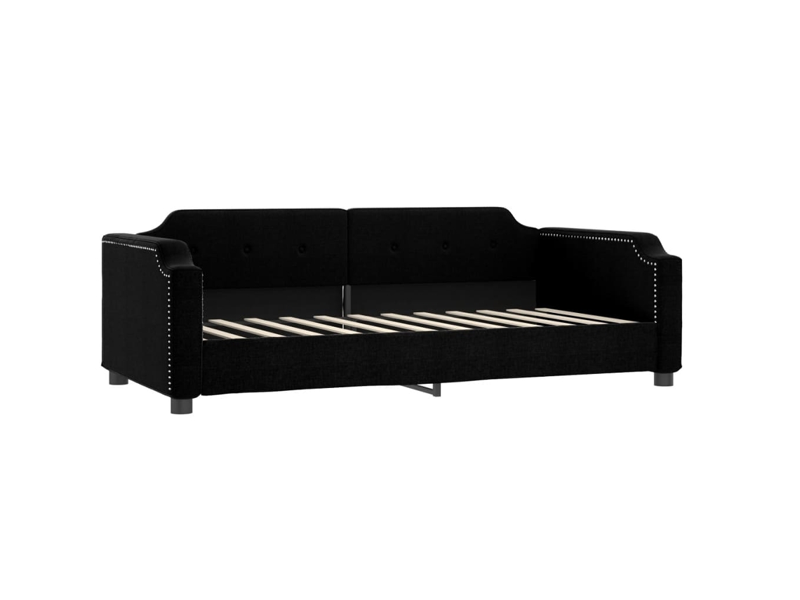 Day Bed, Day Beds Vidaxl Preto Tecido (100 X 200 Cm)