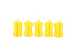 5 Unhas de Silicone para Vara de Pesca Amarelas