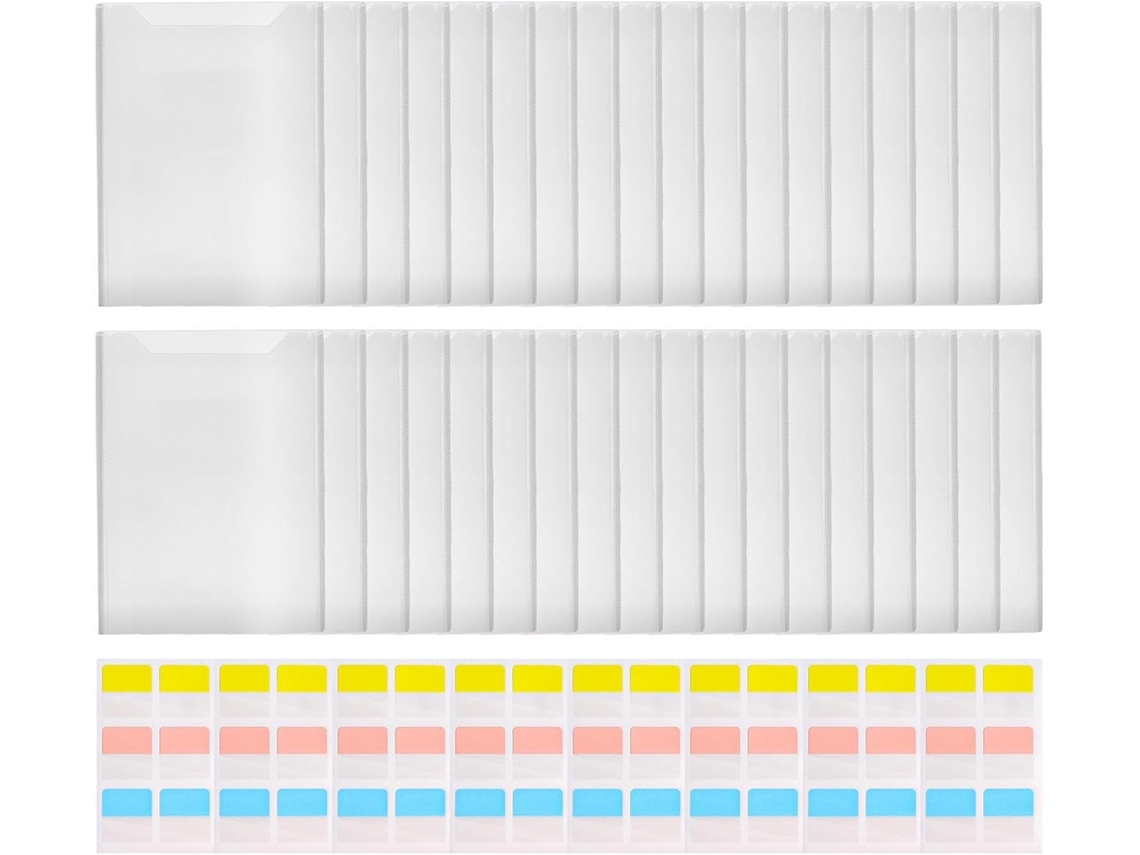 Pastas Transparentes Arquivos, 30 Envelopes De Papel Com 60 Divisórias
