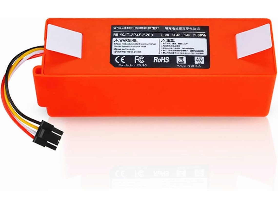 Bateria De Íon De Lítio De Substituição Para Aspirador Robô Xiaomi Mijia Roborock S52 S55 T60 T65 E20 E25 E35, 14,4 V, 5