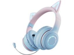 Fones De Ouvido Com Orelhas Gato Iluminadas Por Led Rgb, Dobráveis E Com Som Estéreo