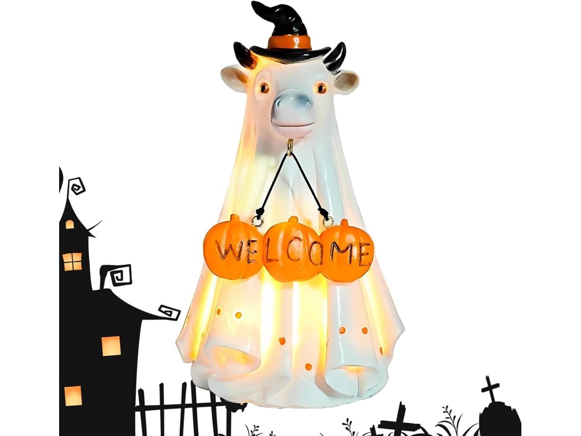 Fantasmas Fofos De Resina Para O Halloween Com Brilho Aconchegante E Iluminação Divertida |