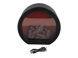 Lanterninha de lareira com chama led simulada luz suave econômica usb recarregável decoração casa S/MARCA