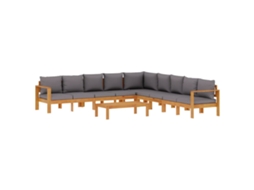 Conjunto de 6 Sofás de Jardim com Almofadões Acácia Maciça MAISON EXCLUSIVE