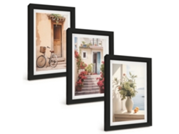 Composição De Quadros Ruas Litorâneas Charmosas Espelharte (3 Peças 20x30 Cm)