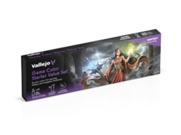Kit Inicial VALLEJO Game Color Kit de Tintas Acrílicas para Miniaturas 10 Tintas de 18ml + Pincel + Miniatura Exclusiva