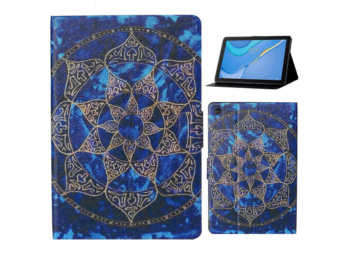 Capa protetora de couro sintético com padrão de mandala Hengrongshen para Samsung Galaxy Tab A9