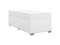 Box Spring Bed, Box Spring Beds Vidaxl Branco Couro Artificial (90 X 200 Cm)
