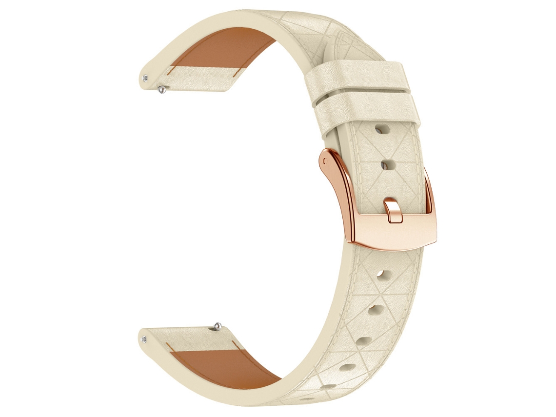 Pulseira De Couro 18mm Para Garmin Forerunner265s Damasco Panoona