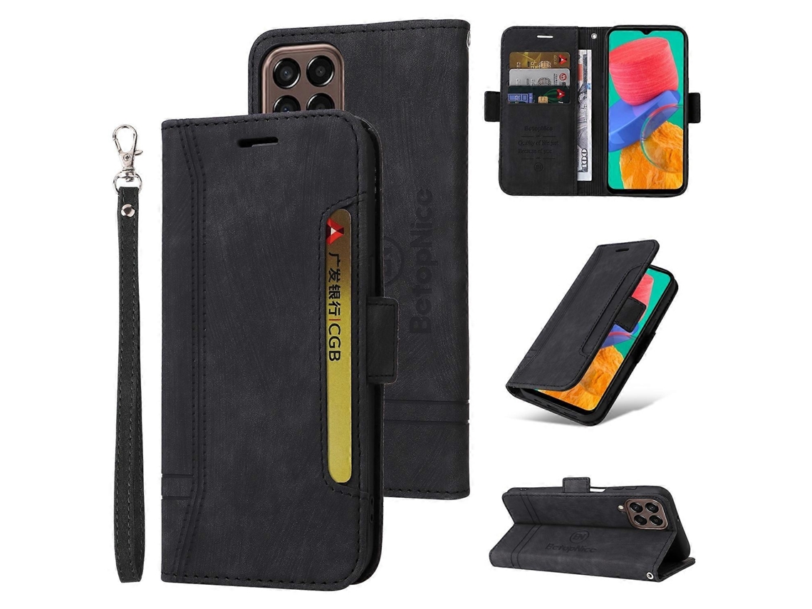 Capa De Couro Com Fivela Dupla Lateral Betopnice Para Samsung Galaxy M33 5g