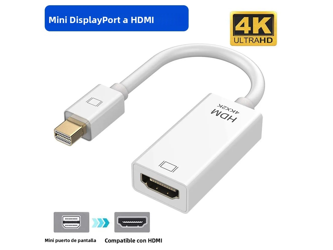 Adaptador Hdmi 4k Branco, Compatível Com Modelos Externos 4k, 2k E 1080p.