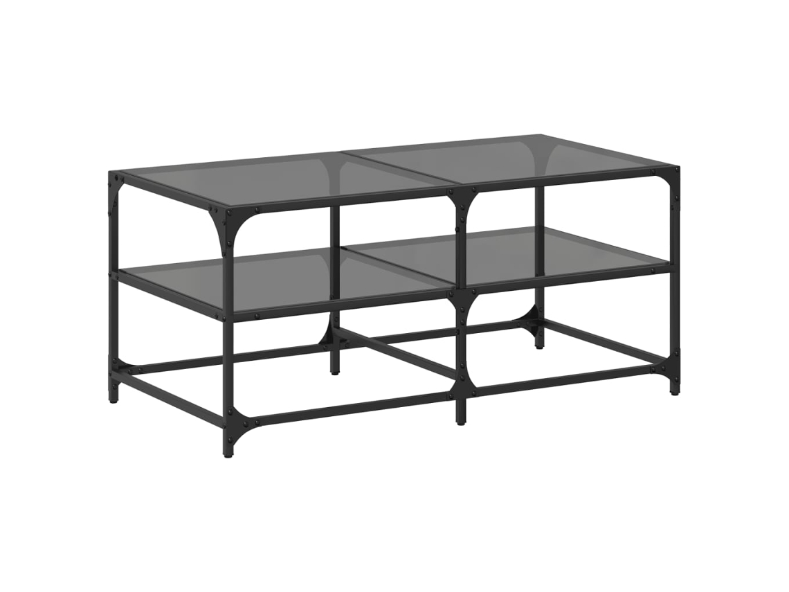 Coffee Table, Coffee Tables Vidaxl Preto Madeira Processada (98.5 X 50 X 45 Cm)