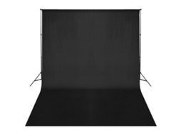 Photo Studio, Backdrop System Vidaxl Preto Tecido (500 X 300 Cm)