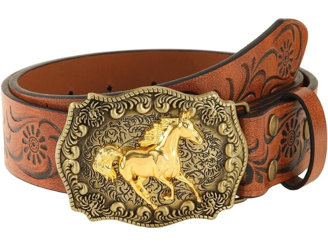 Cinto Masculino Vintage Em Couro Pu Marrom Com Fivela De Metal E Bordas Lisas E Duráveis.