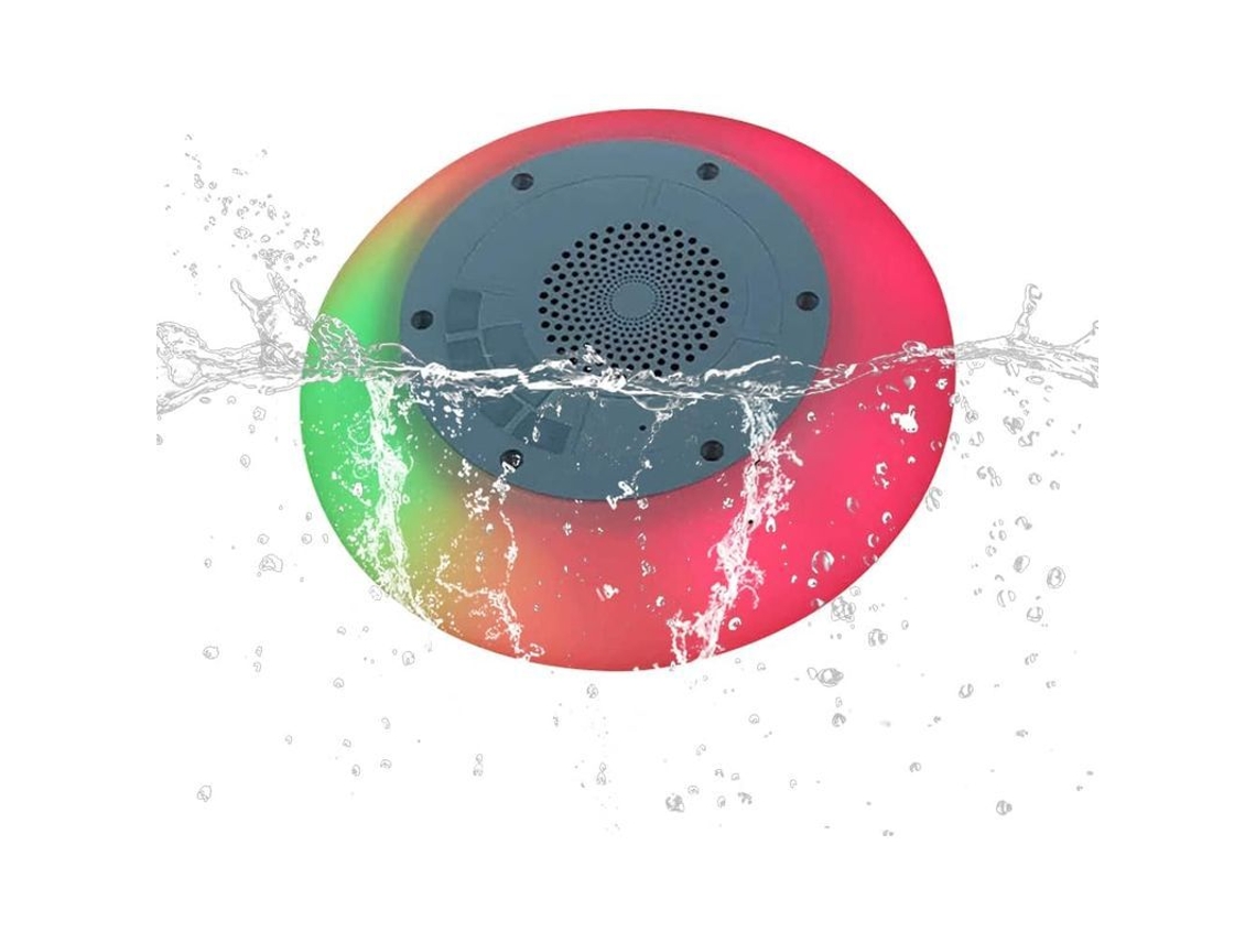 2026 altifalante de Chuveiro Bluetooth, Portátil com Luzes Coloridas, Flutuante, Ipx7, Som Estéreo 360°