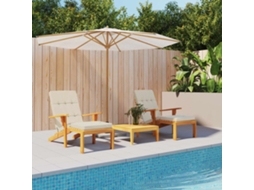 Vidaxl Almofadões P/ Cadeira De Terraço 2 Pcs Tecido Oxford Cor Creme