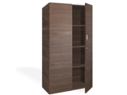 Armário de arquivo com portas. 4 prateleiras. 160 x 90 x 40 cm. Noz. OFILIKE