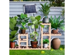 Sistema De Irrigação Por Gotejamento Automático Solar Kit De Irrigação Por Gotejamento Alimentado Por Energia Solar Bateria Embutida De 2200mah Suport