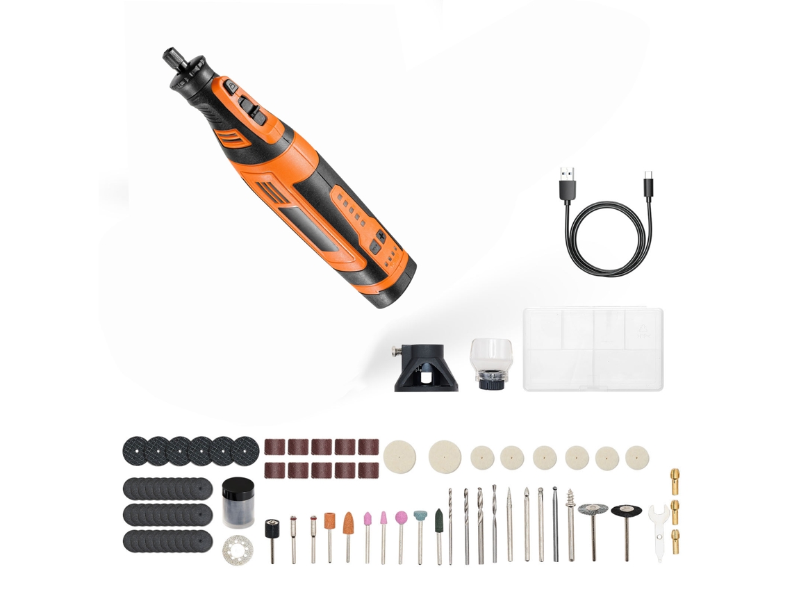 Kit De Ferramentas Rotativas Sem Fio Succebuy 136 Unidades 5000 30000 Rpm 8 V Cc