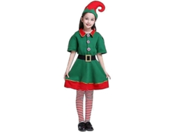Traje De Elfo De Natal Para Família Adultos E Crianças Conjunto Chapéu Roupa Cinto Meias Festas Carnaval Meninas