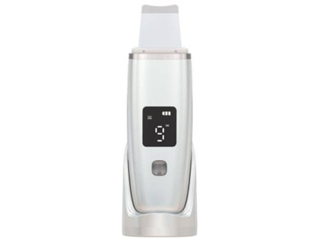 6 em 1 Ems Ultrasonic Facial Scrubber com Led Displaybranco AUJEZON