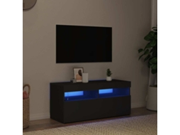 Vidaxl Móvel De Tv Com Luzes Led 90x35x40 Cm Preto