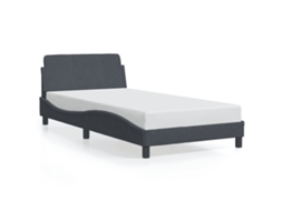 Bed Frame, Bed Frames Vidaxl Cinzeto Veludo (100 X 200 Cm)