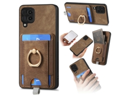 Capa De Couro Para Celular Com Bolsa Magnética Retrô E Divisória Para Cartão