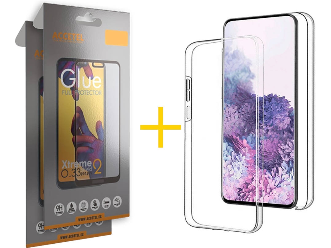 Capa + 2 Películas para Samsung Galaxy S20 5G ACCETEL Transparente Claro
