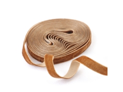 Fita de Veludo Natalina de 5 Jardas Fita Vintage Ideal para Embalagens de Natal e Casamento. MDUG (marrom Claro, 10 Mm)