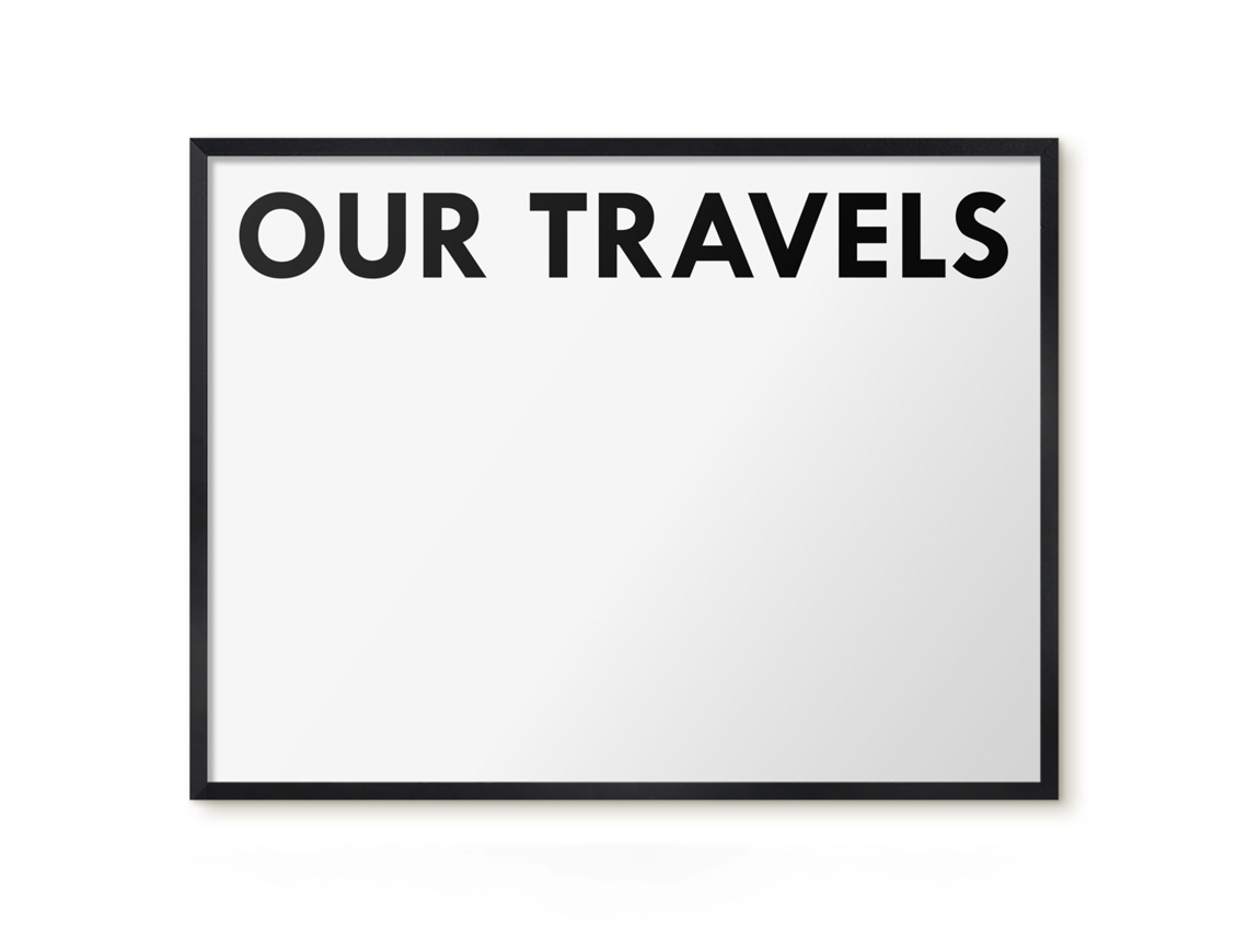 Magnetic Board Our Travels For The Living Room Espelharte (80x60 Cm)