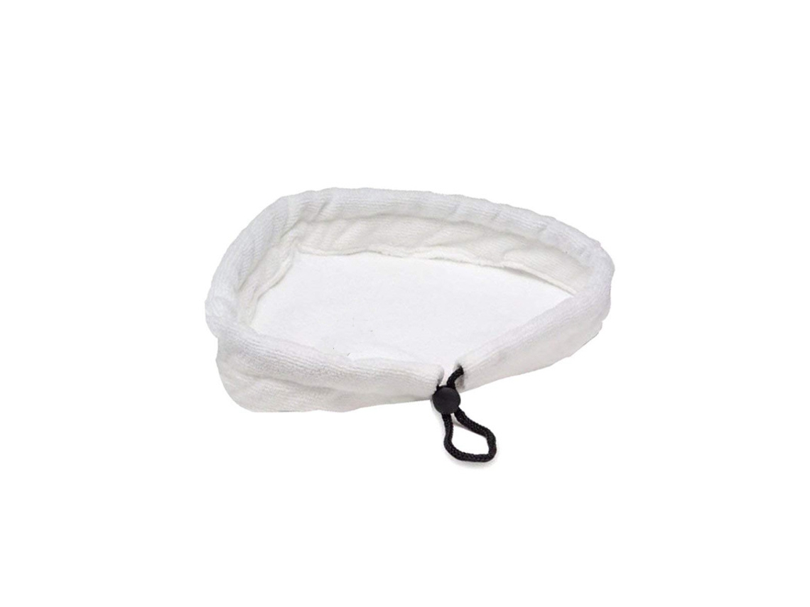 Conjunto de 8 Capas Pano Triangulares Brancas para Esfregão a Vapor em Microfibra BRILVIBERA