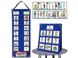2026 tabla de Rutina Diaria para Autismo 2 En 1 com 70 Cartões Ferramenta Visual para Crianças Material de Aprendizagem em Casa e na Escola
