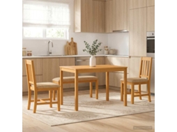 Vidaxl Conjunto De Sala De Jantar 4 Unid. Bege