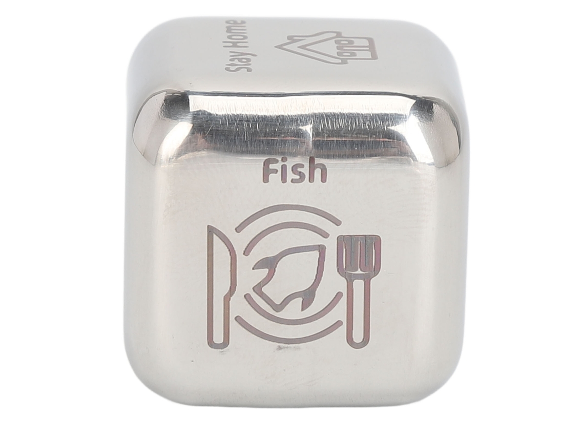 Couples Food Decision Dice Different Food Patterns Stainless Steel Dinner Planner Dice For Date Night D4