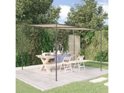 Vidaxl Gazebo 3x3 M 180 G/m² Tecido E Aço Bege