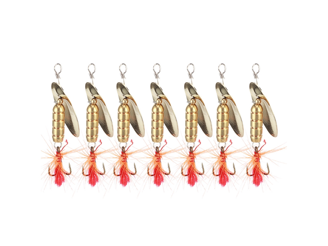 Lure Spinner Bait, Compound Rotating, Feather Hook Lure, Fishing Tackle Bait Set