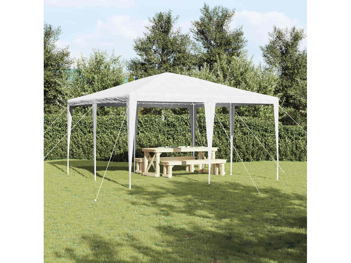 Vidaxl Tenda De Festa Branco 400 X 400 X 266 Cm Polietileno E Aço