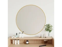 Vidaxl Espelho De Parede Redondo Ø 60 Cm Dourado