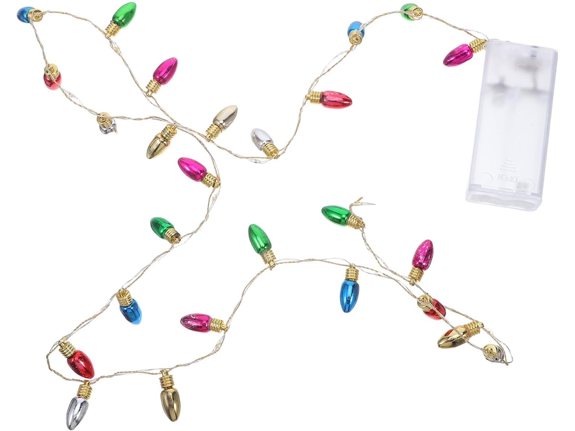 Pacote Com 2 Mini Luzes De Natal Neon, Plástico, Seguras E