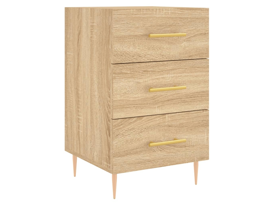 Mesa de Cabeceira 40x40x66 cm Derivados de Madeira Carvalho Sonoma MAISON EXCLUSIVE
