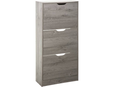 SAPATEIRA DE MADEIRA 115X60X24CM COR CINZENTO