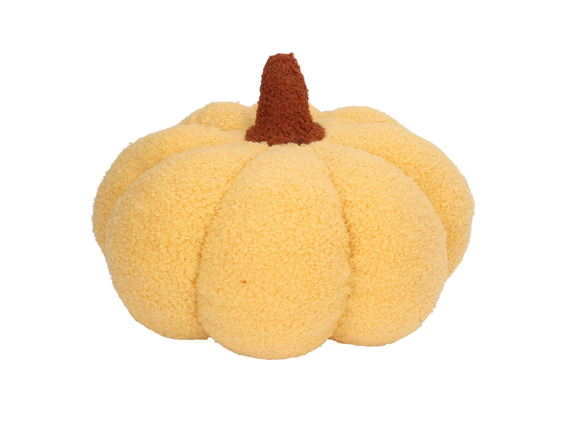 Mali brinquedo de Pelúcia Abóbora Macio Fofo Almofada Decorativa Halloween Natal Amarela 28cm