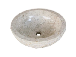 Vidaxl Lavatório Em Mármore 40 Cm Creme