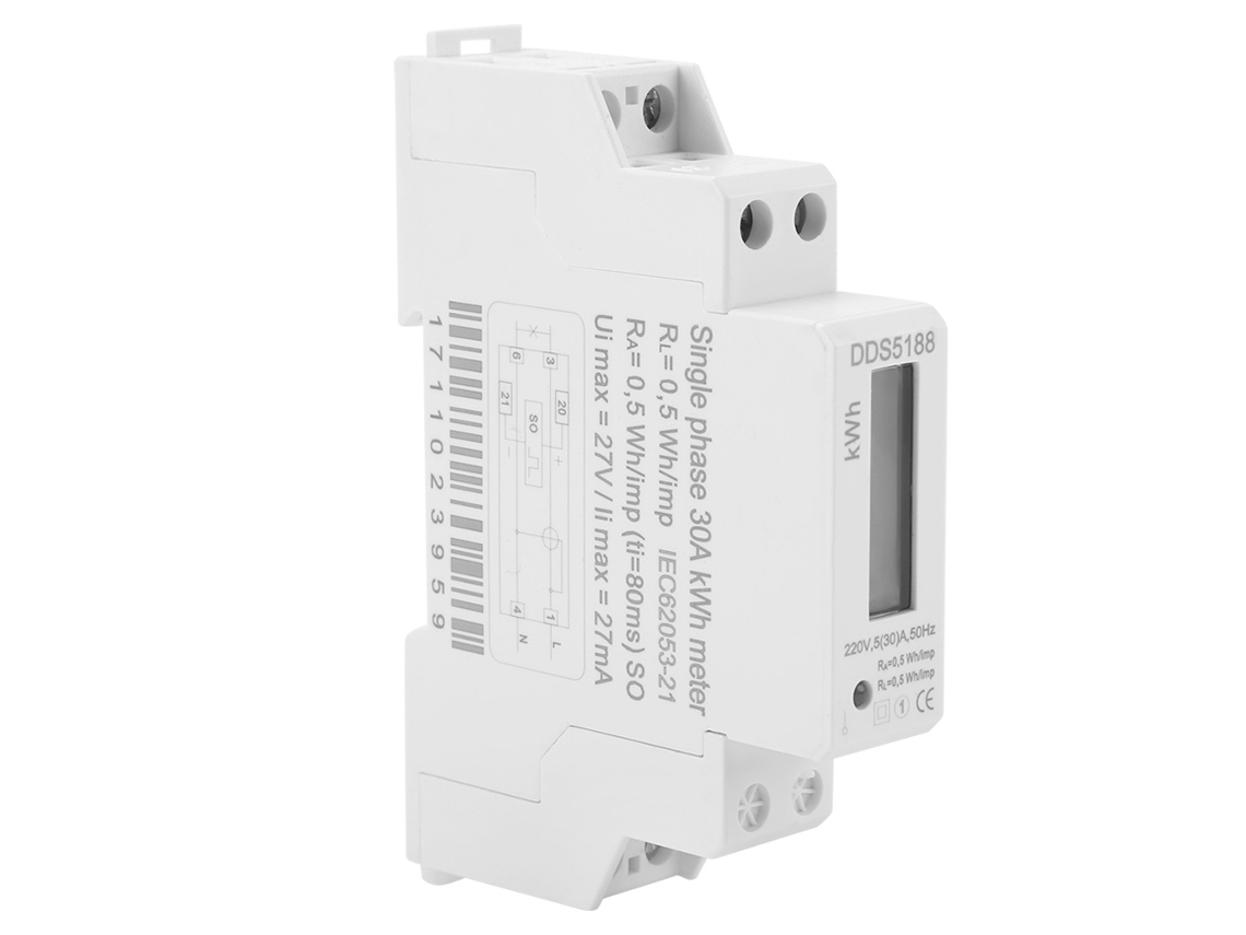 Laxiscreed Medidor Digital De Energia Monofásico Com Ecrã Lcd Para 5-30a, Mede Quilowatt-horas
