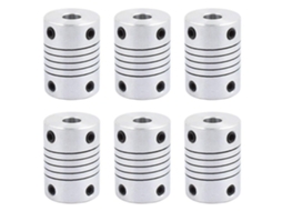 6pcs 6mm To 8mm Shaft Coupling 25mm Length 18mm Diameter Stepper Motor Coupler Aluminum Alloy Joint Connector
