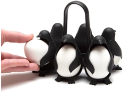 1 Utensílio De Cozinha Pinguim Cozedor De Ovos Organizador De Ovos