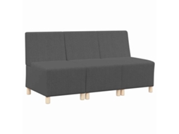 Maison Exclusive - Unidade De Sofá Modular Sem Braços 3 Unid. Cinza Escuro