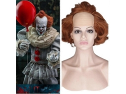 It Peruca Halloween Peruca Cosplay para Pennywise Peruca Cabeça Palhaço Fluffy Perucas Onduladas TAISHENGDA